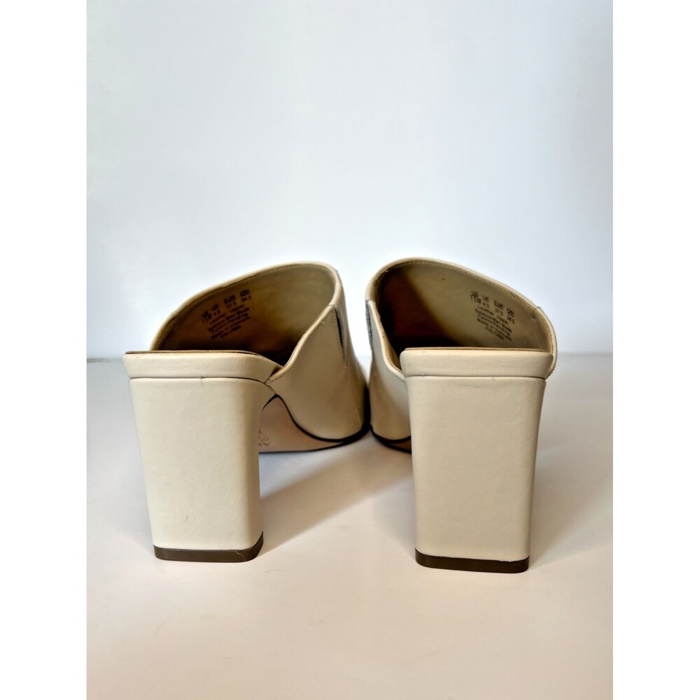 HP 🎉 Naturalizer Leather Paloma Off White Mules Womens 7.5 Comfort - Picture 6 of 6